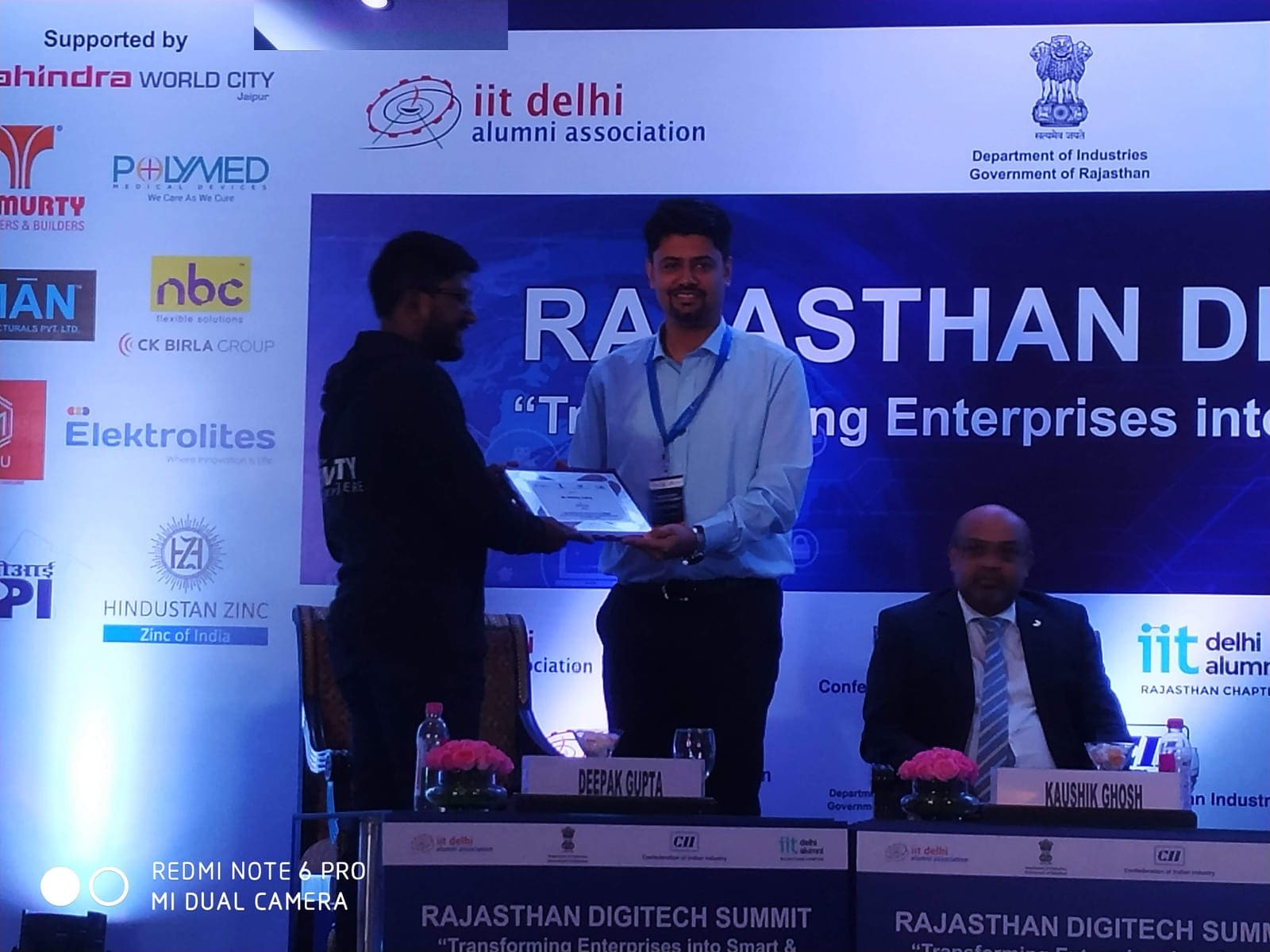 Deepak Gupta speaking at Rajasthan Digitech Summit