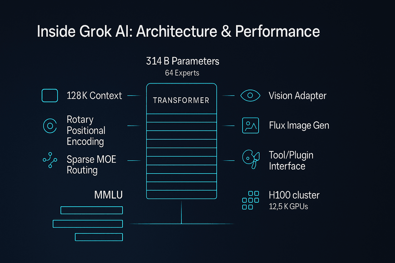 Grok AI Technical Analysis: Architecture, Performance Benchmarks, and Engineering Insights, by Deepak Gupta on guptadeepak.com