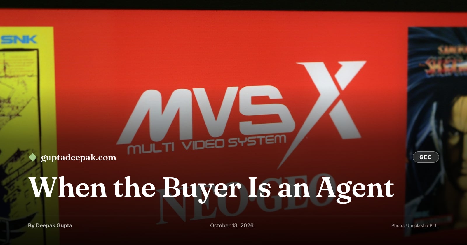When the Buyer Is an Agent, by Deepak Gupta on guptadeepak.com